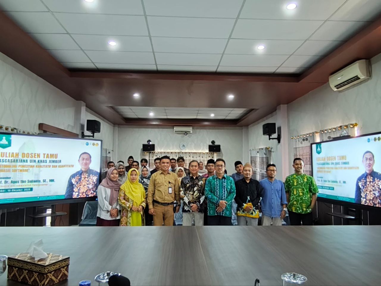 MENGHIDUPKAN TRADISI AKADEMIK, Pascasarjana UIN KHAS Jember Gelar Kuliah Tamu Bersama Prof. Agus Eko Sujianto